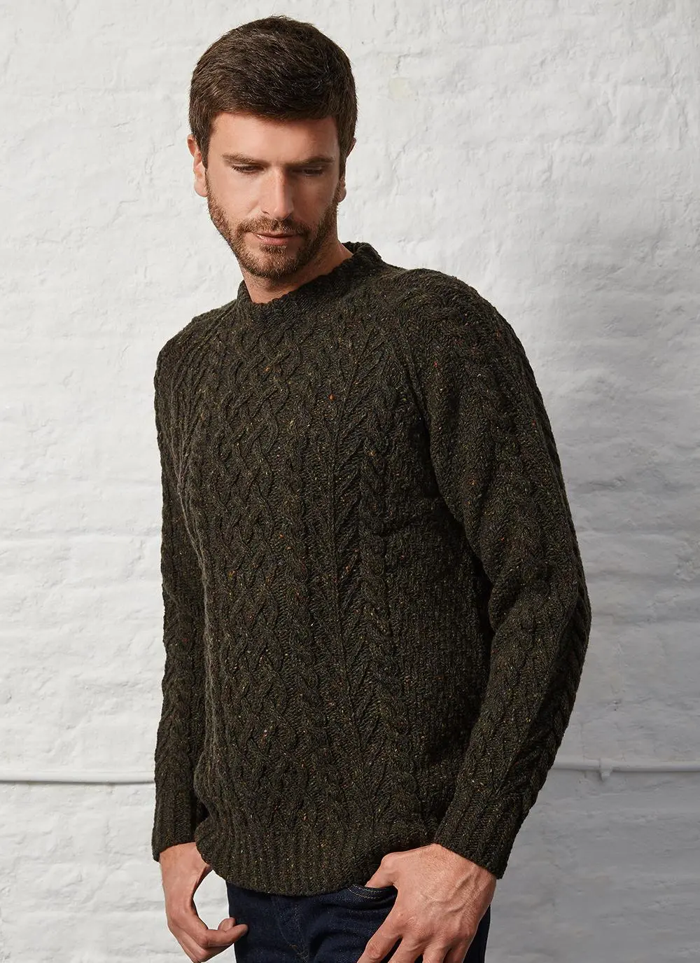 Fishing Trip Aran Crew Neck Sweater