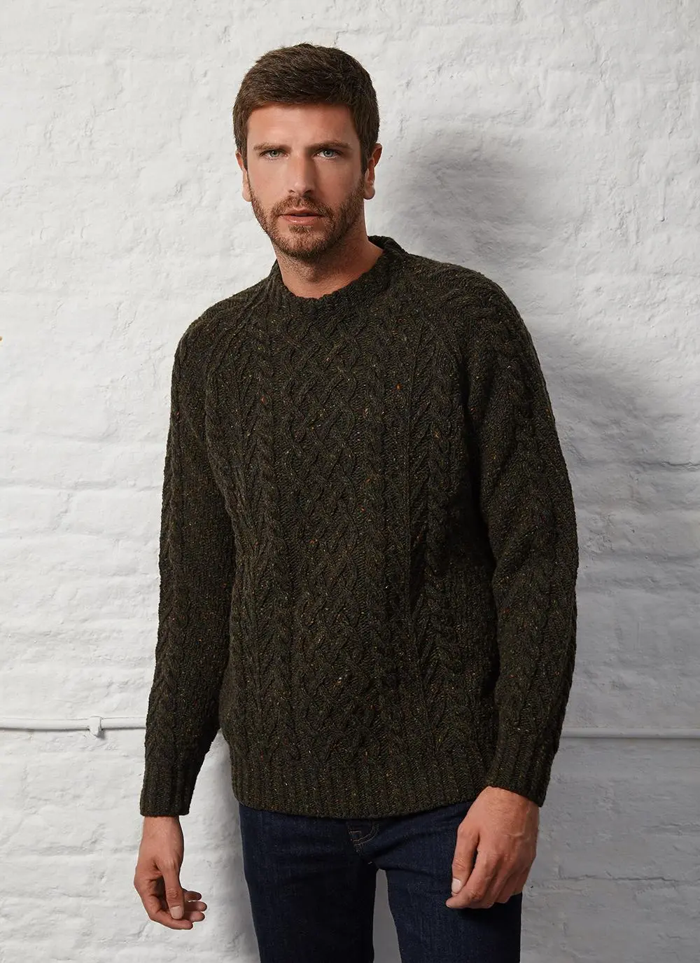 Fishing Trip Aran Crew Neck Sweater