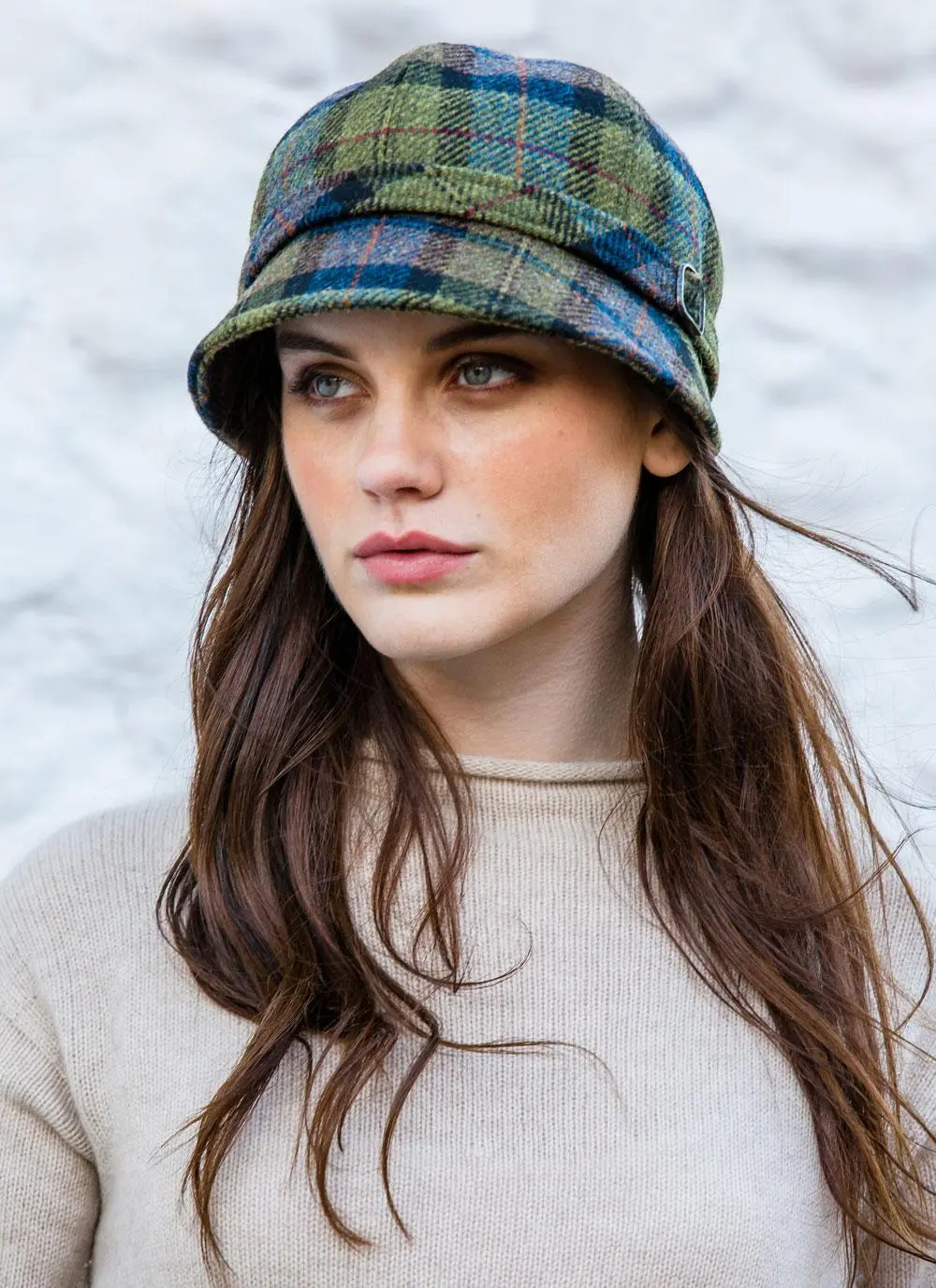 Flapper Hat Green Check