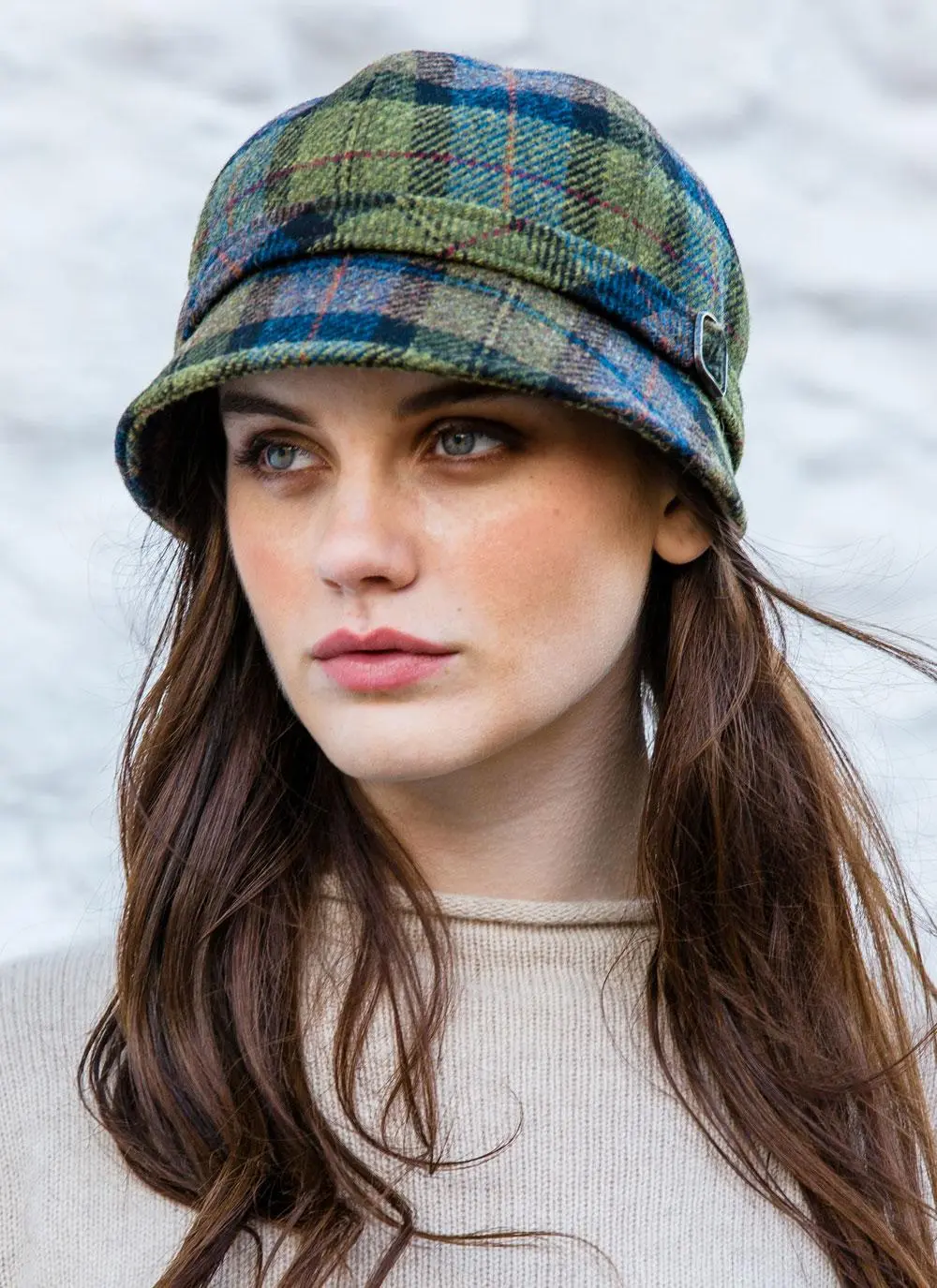 Flapper Hat Green Check
