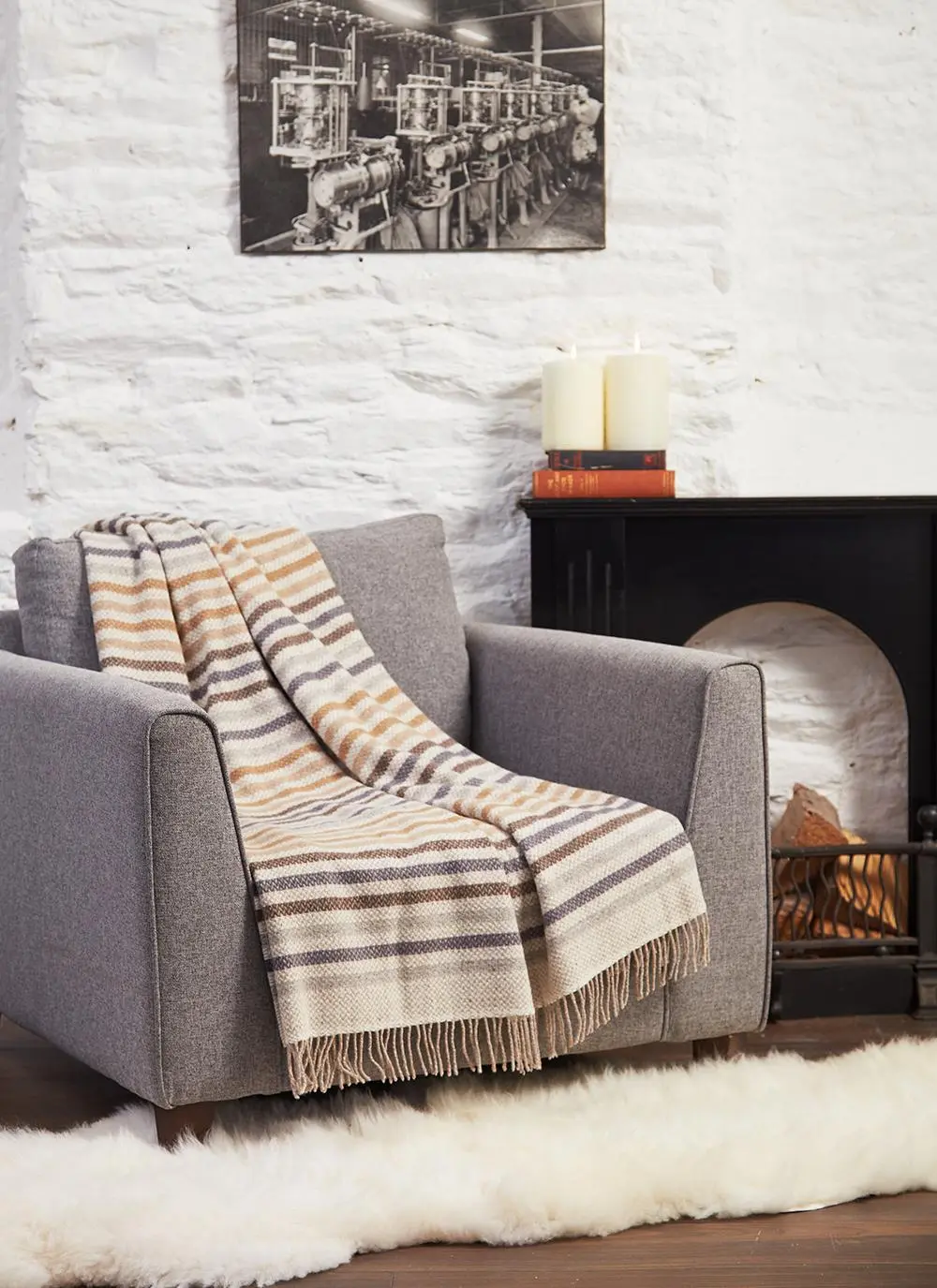 For The Love Of Stripes Wool Cashmere Throw