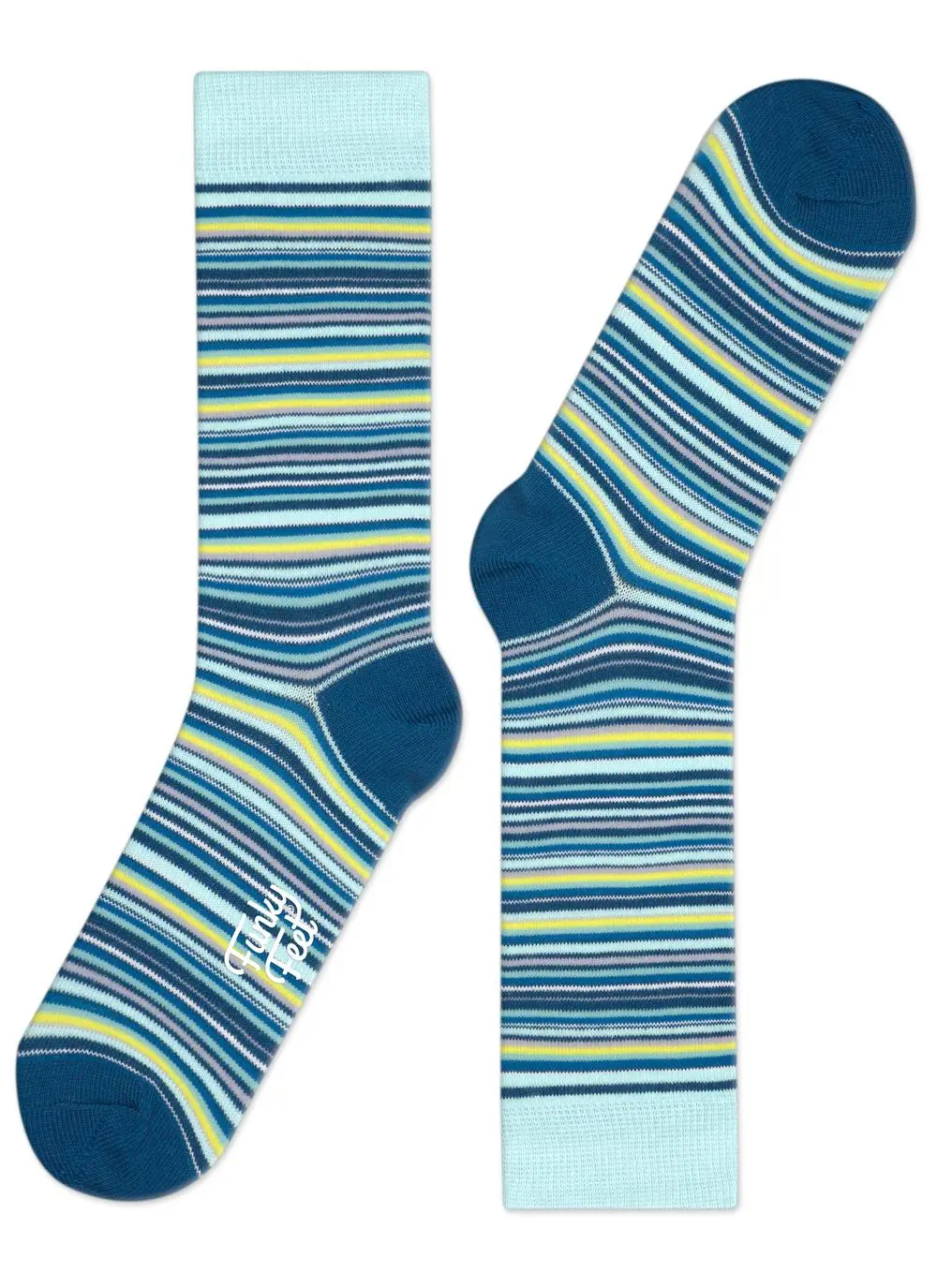 Funky Feet 3 Pack Narrow Stripe Socks