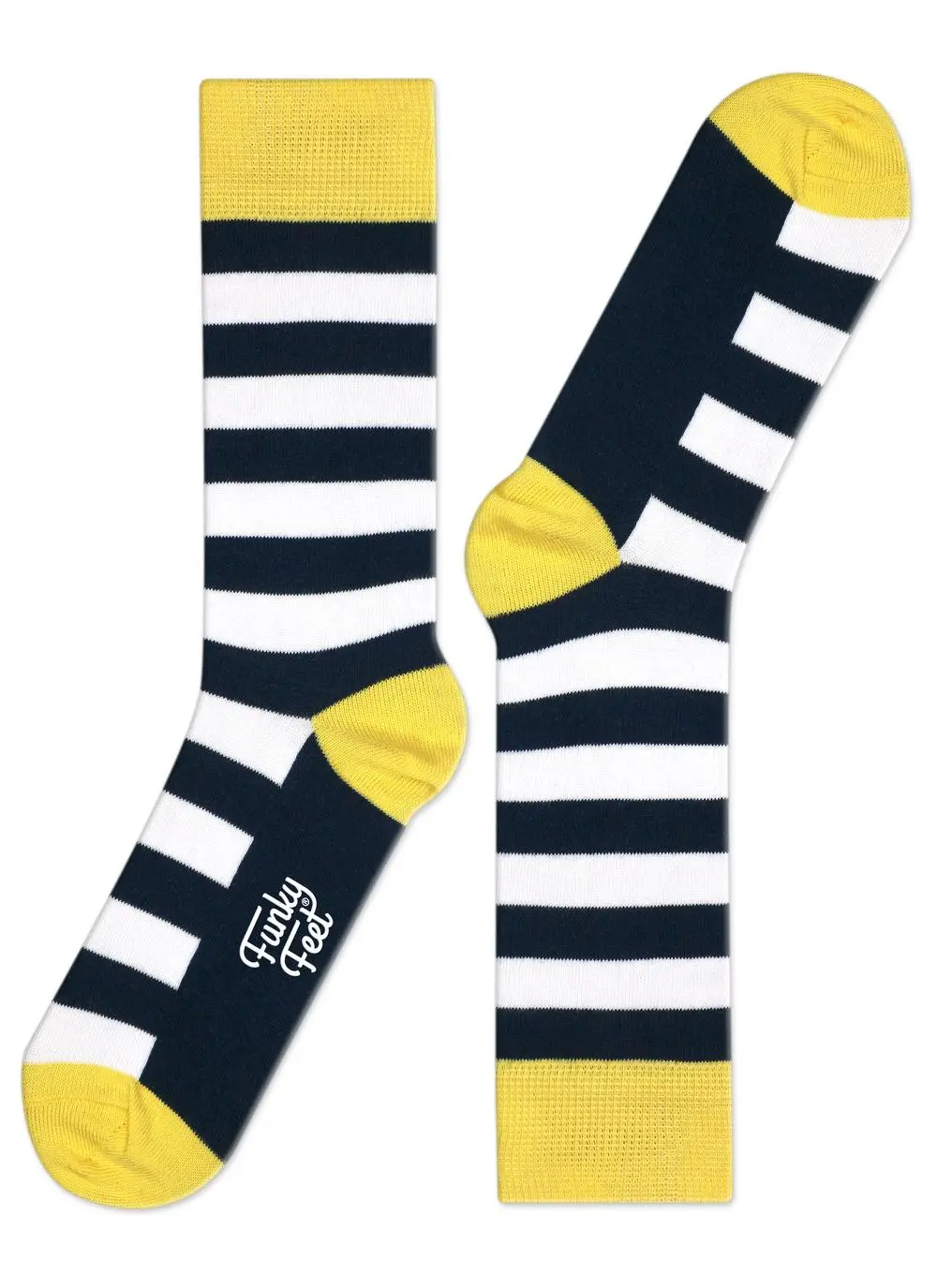 Funky Feet 3 Pack Wide Stripe Socks