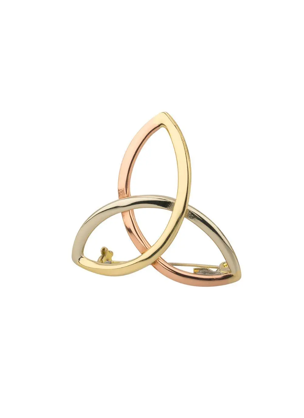 Tricolor Trinity Knot Brooch 