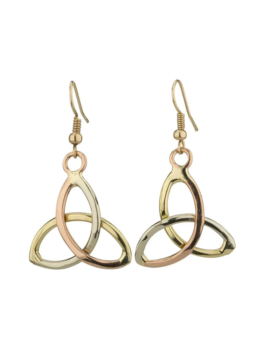 3 Color Trinity Knot Drop Earrings