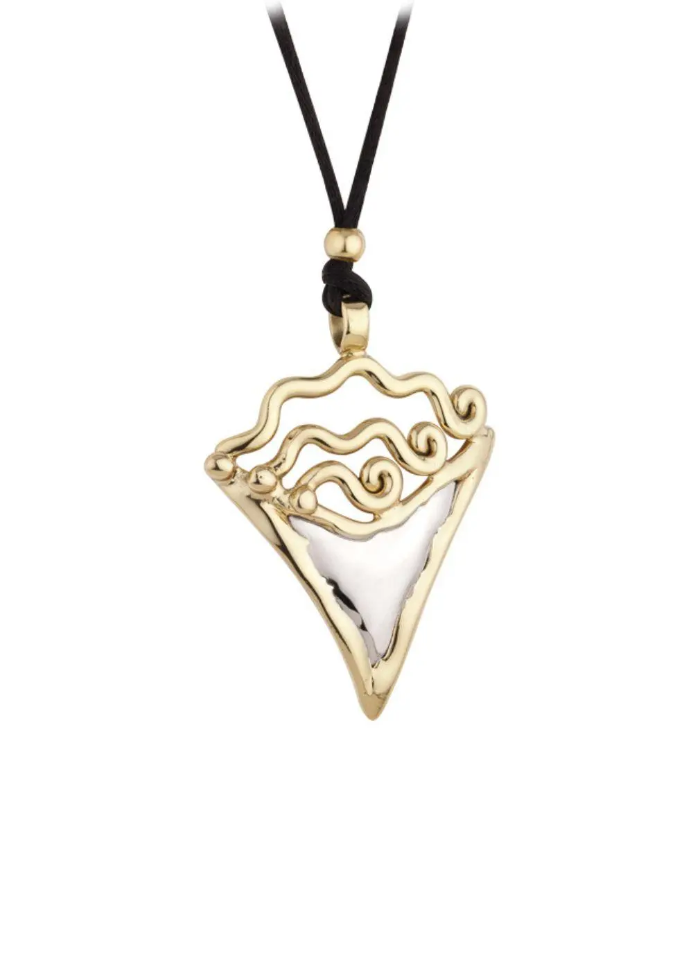 silver and brass wild atlantic way contemporary pendant