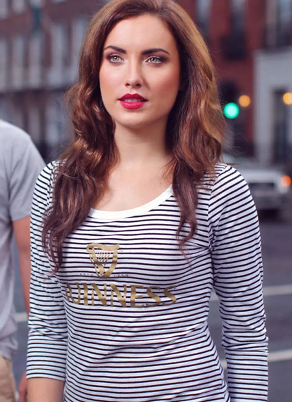 Striped Ladies Guinness Long Sleeve T-Shirt