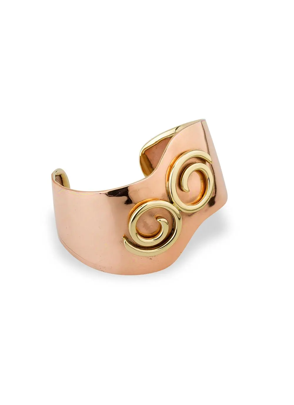 Copper Ancient East Wide Wave Bangle