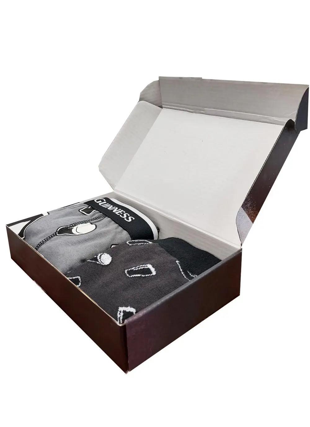 Guinness Boxers and Socks Gift Set with Pint Pattern