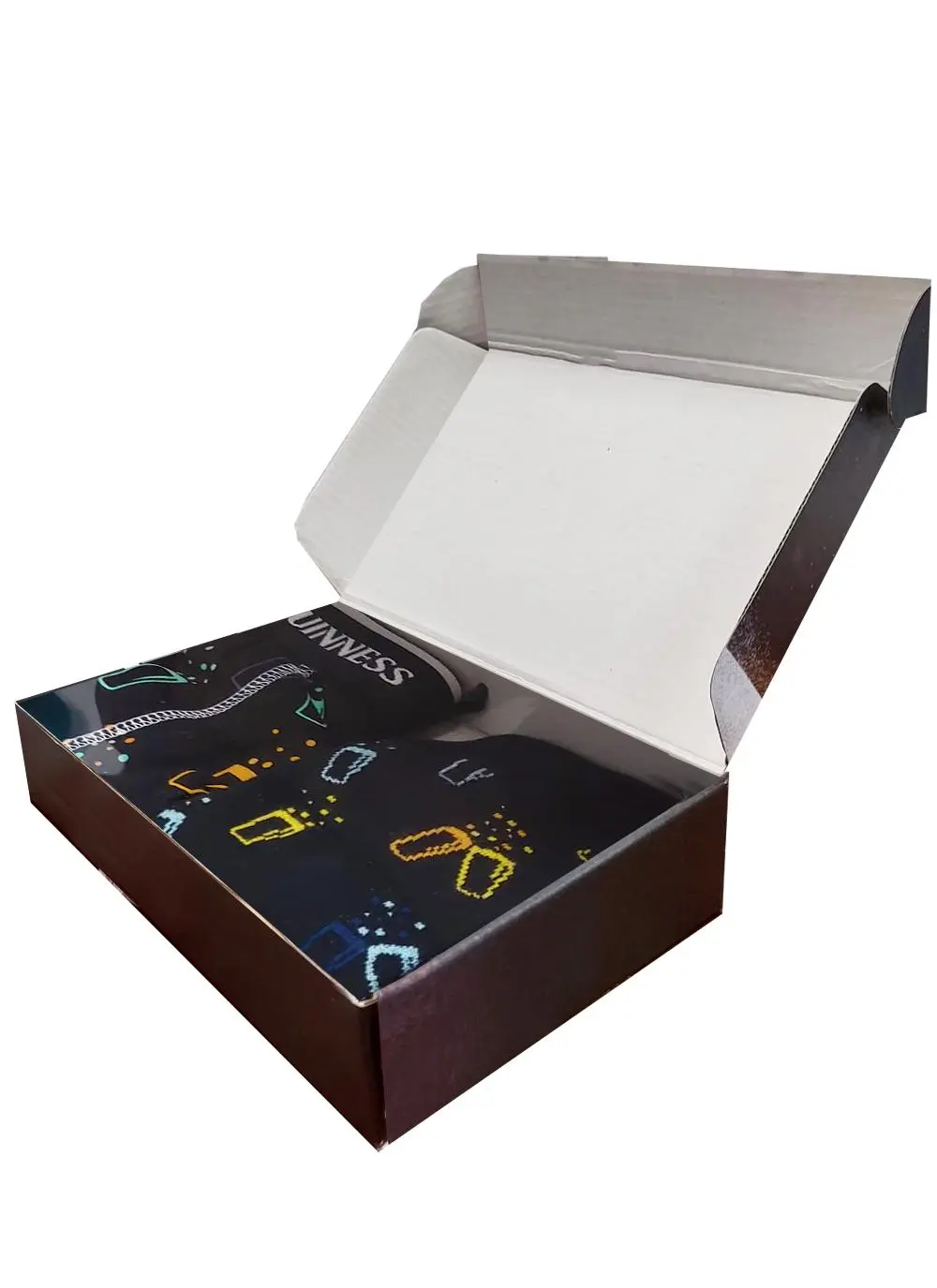 Guinness Boxers and Socks Set with Multicolored Pint Pattern