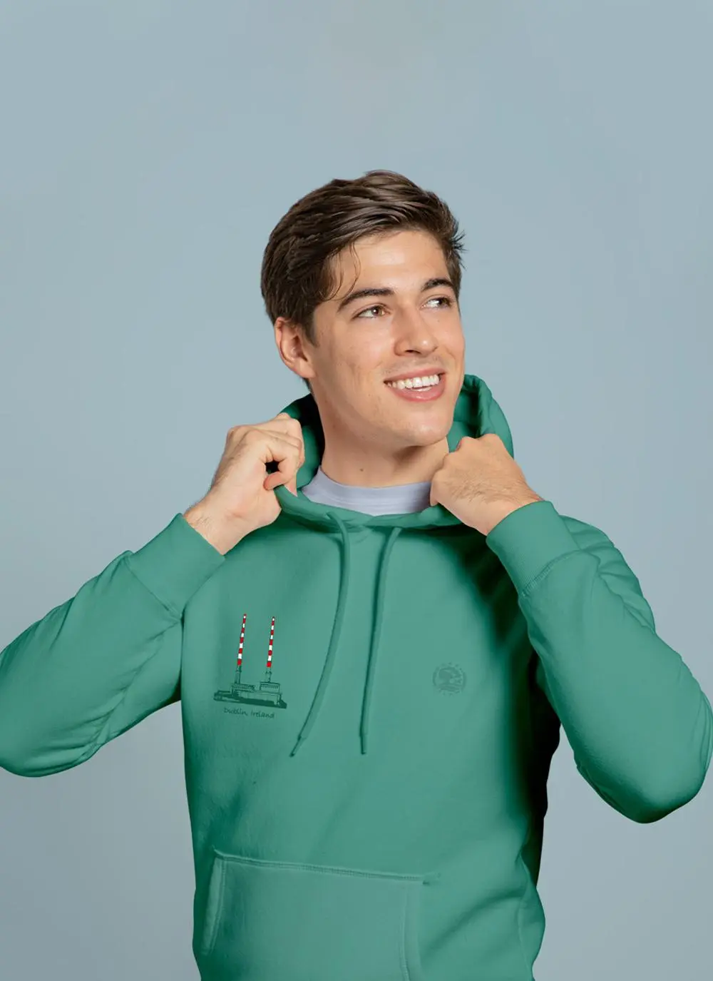 Unisex Poolbeg Chimneys Graphic Sustainable Hoodie