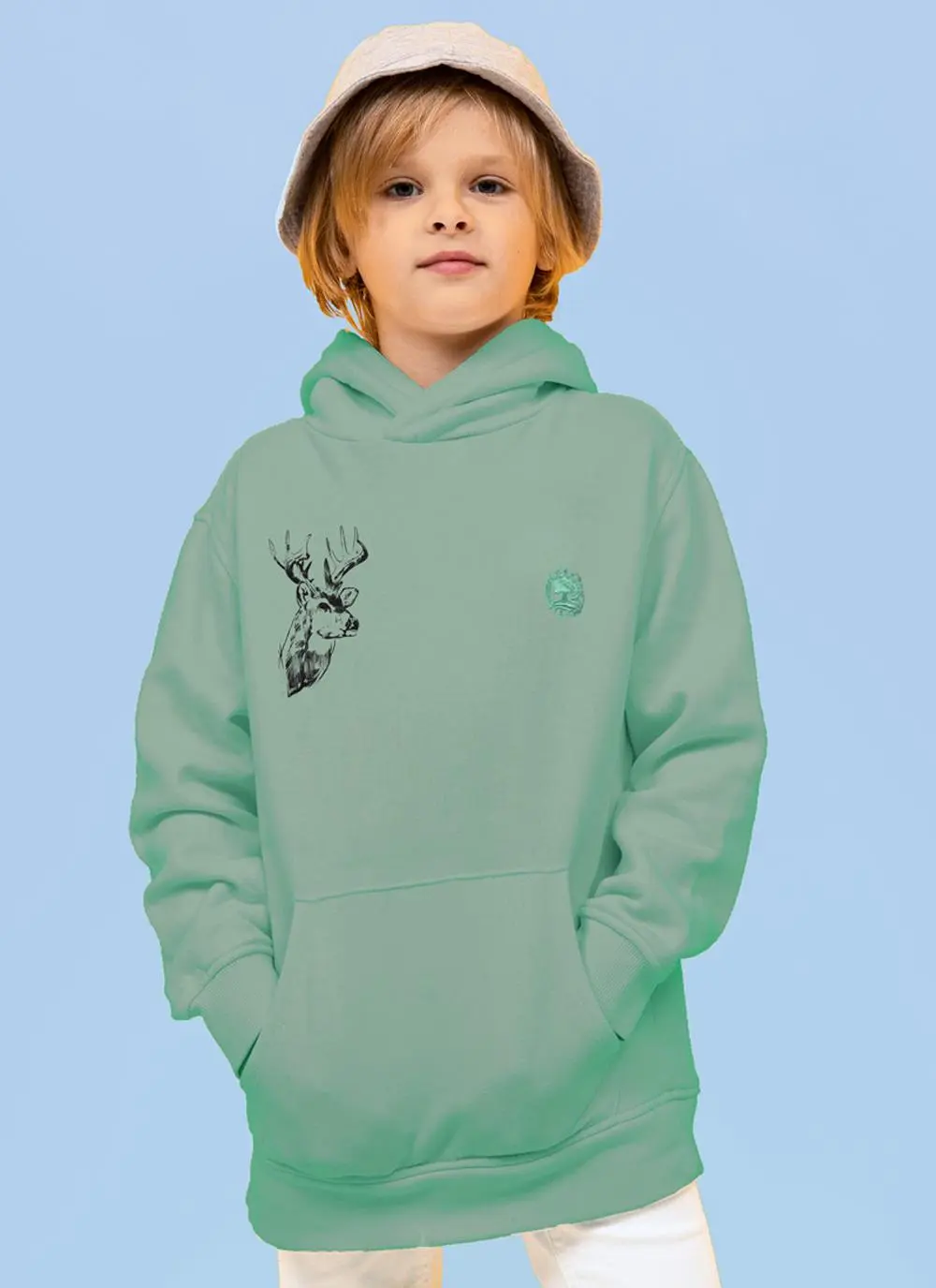 Kids' Stag Graphic Sustainable Hoodie