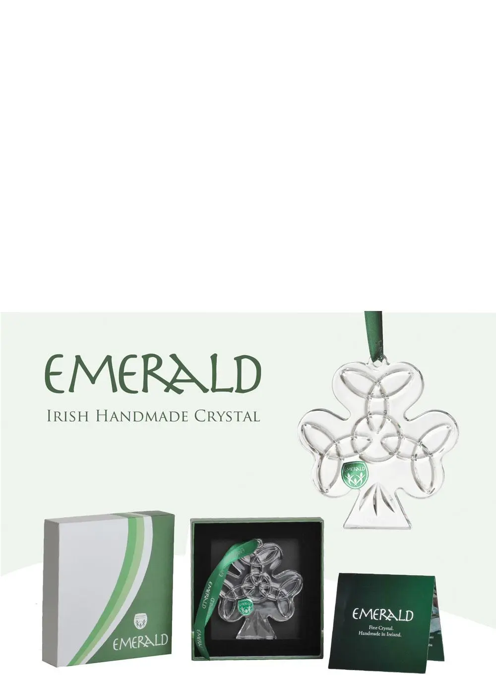 Emerald Crystal Shamrock Ornament