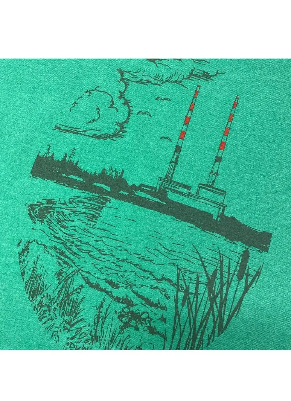 Unisex Poolbeg Chimneys Graphic Sustainable T-Shirt