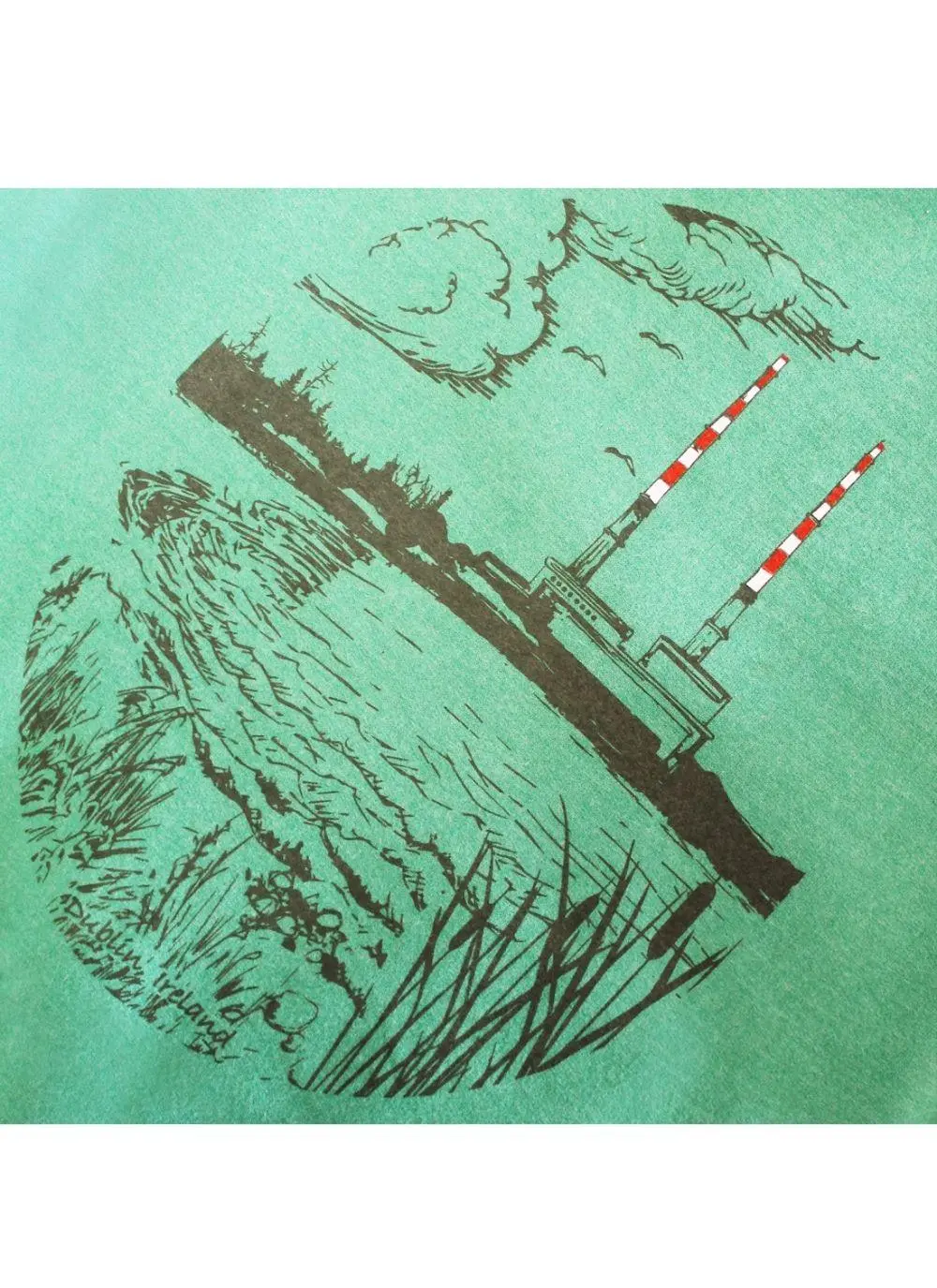 Unisex Poolbeg Chimneys Graphic Sustainable Hoodie
