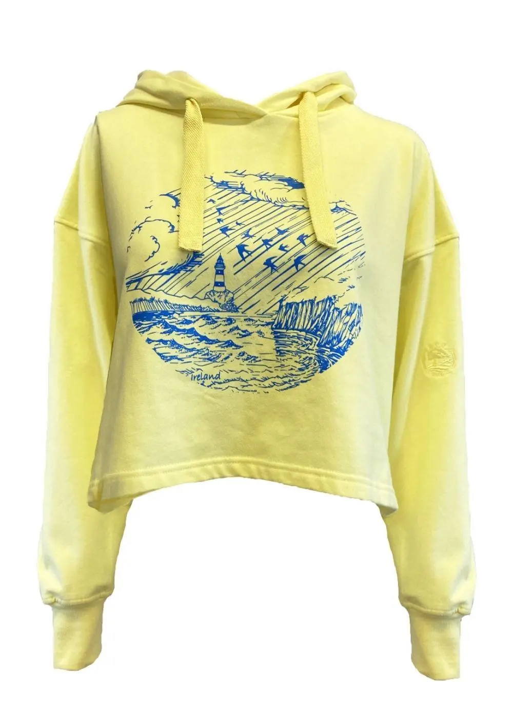 Ladies' Lighthouse Graphic Sustainable Cropped Hoodie