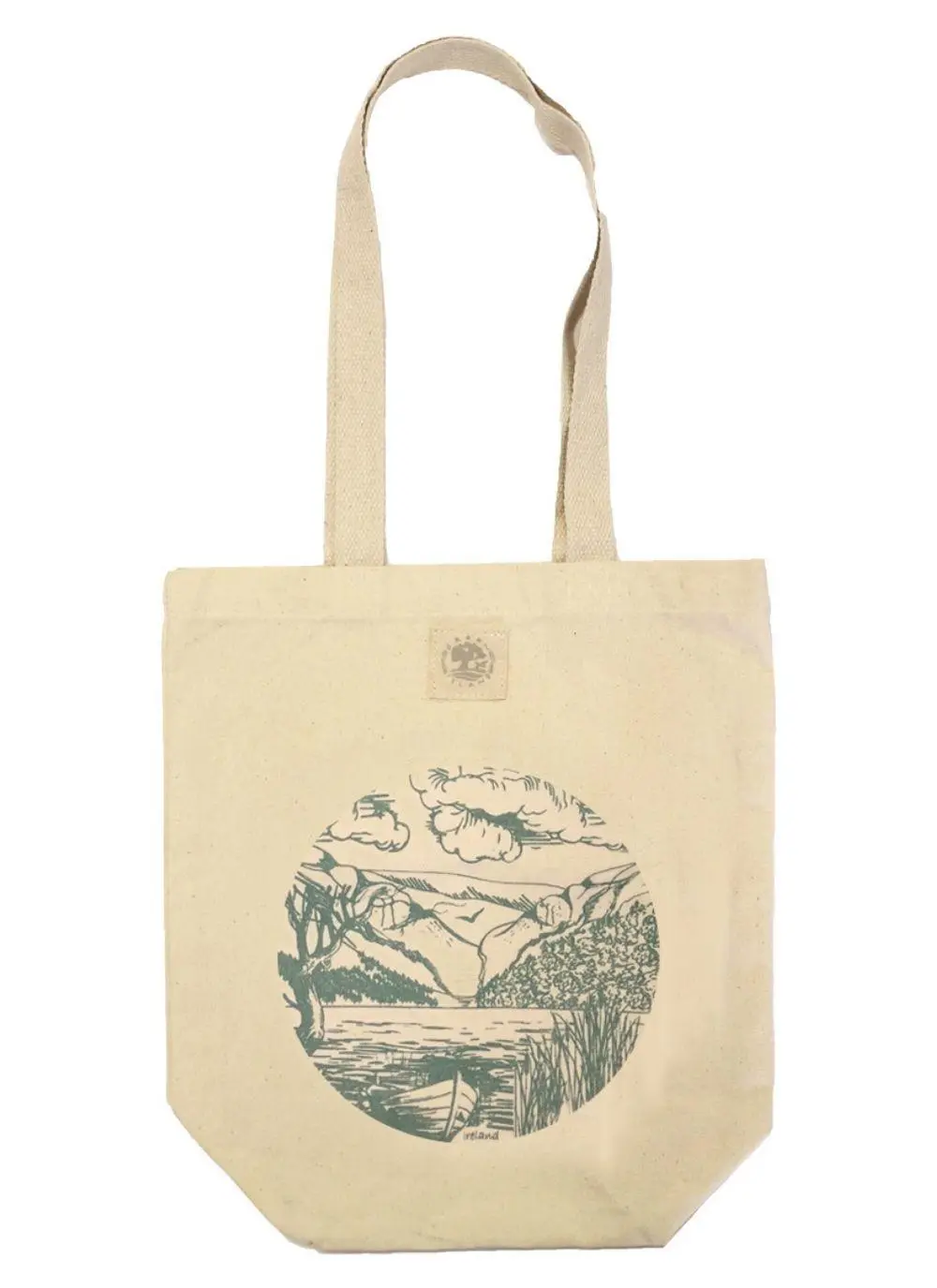 Organic Cotton Mountain Graphic Tote Bag