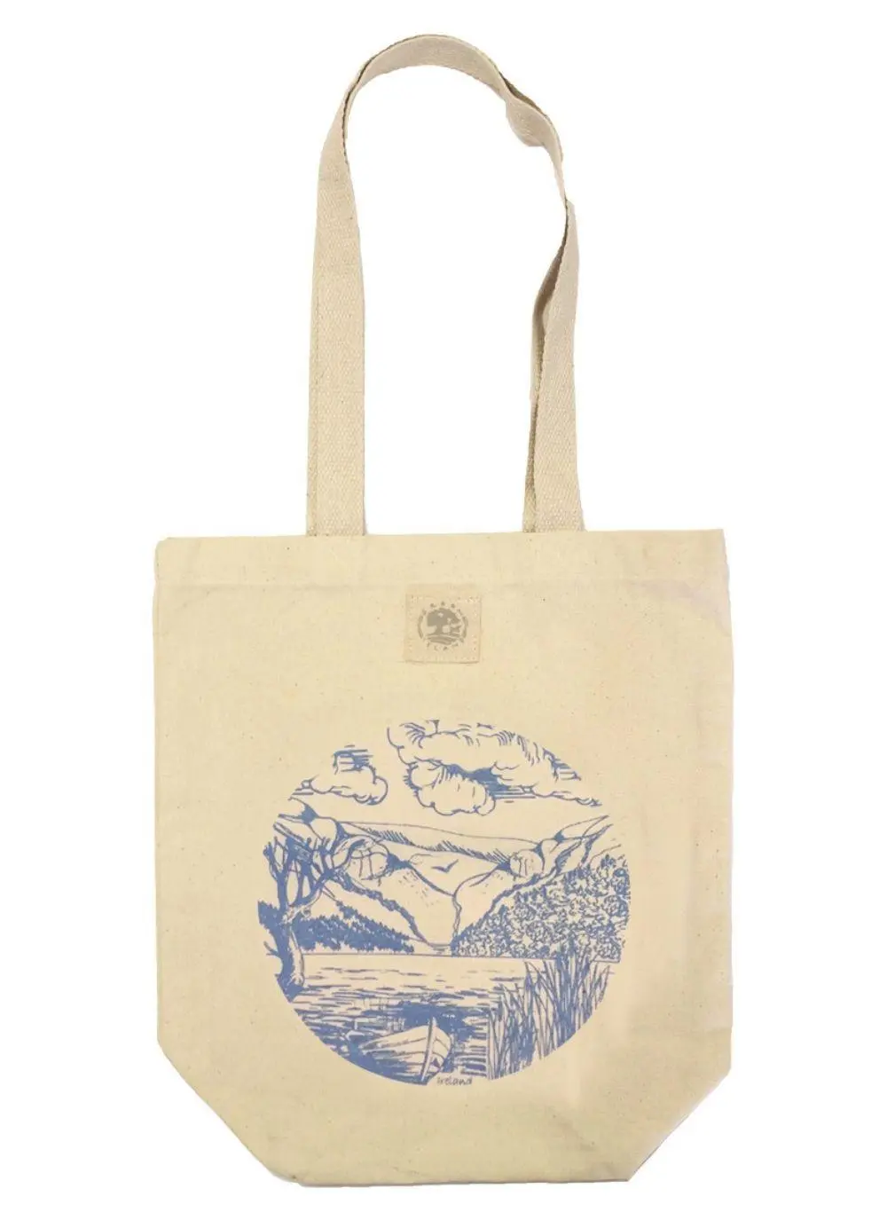 Organic Cotton Mountain Graphic Tote Bag