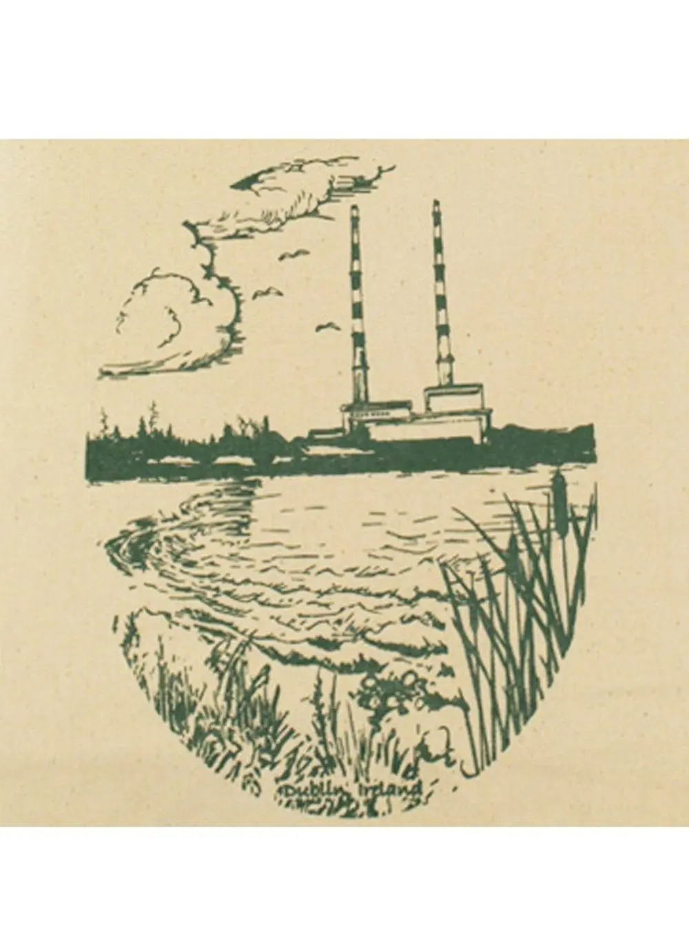 Organic Cotton Poolbeg Graphic Tote Bag