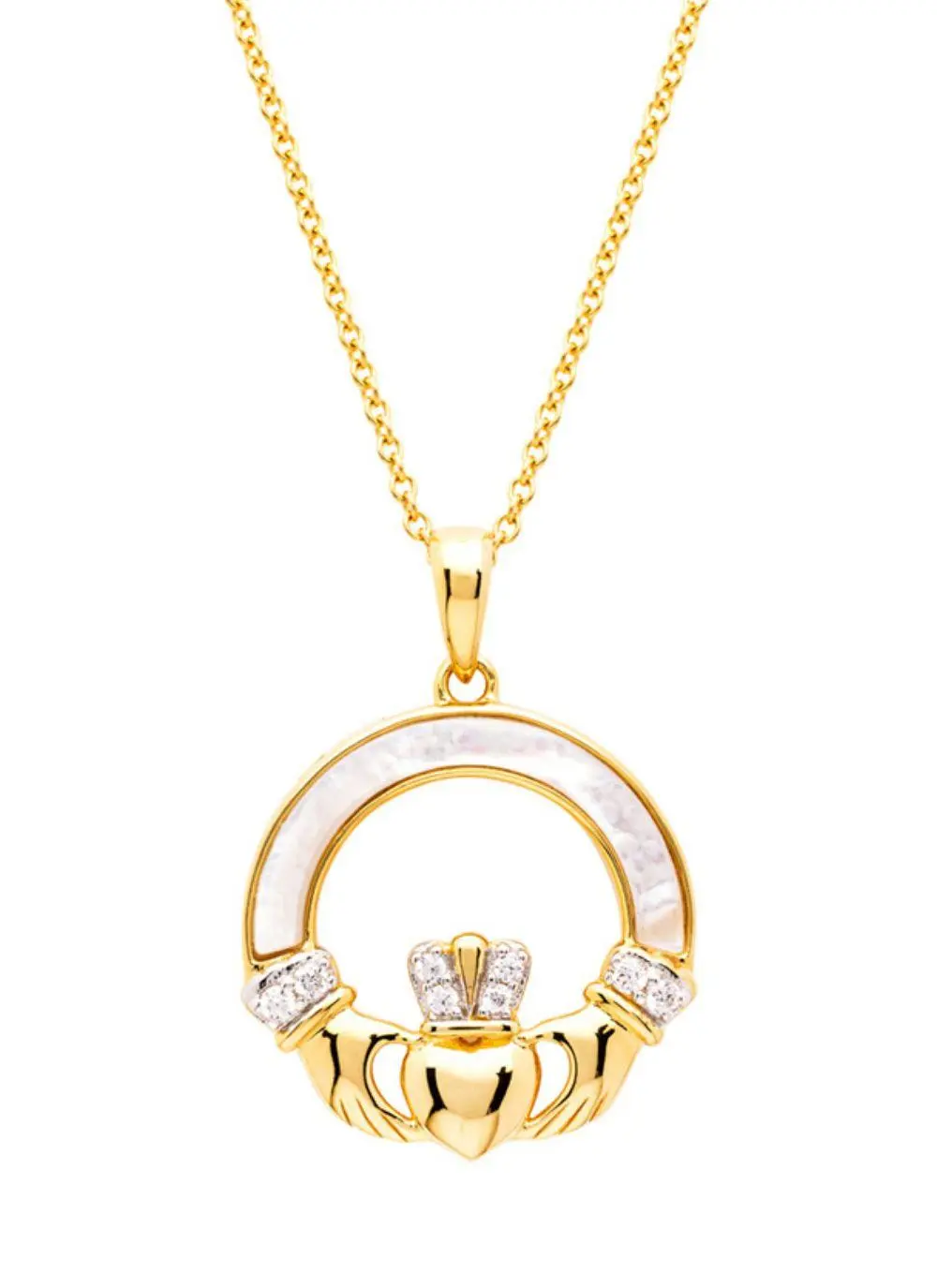 Claddagh Necklace - Love Knot Necklace In Round Shape