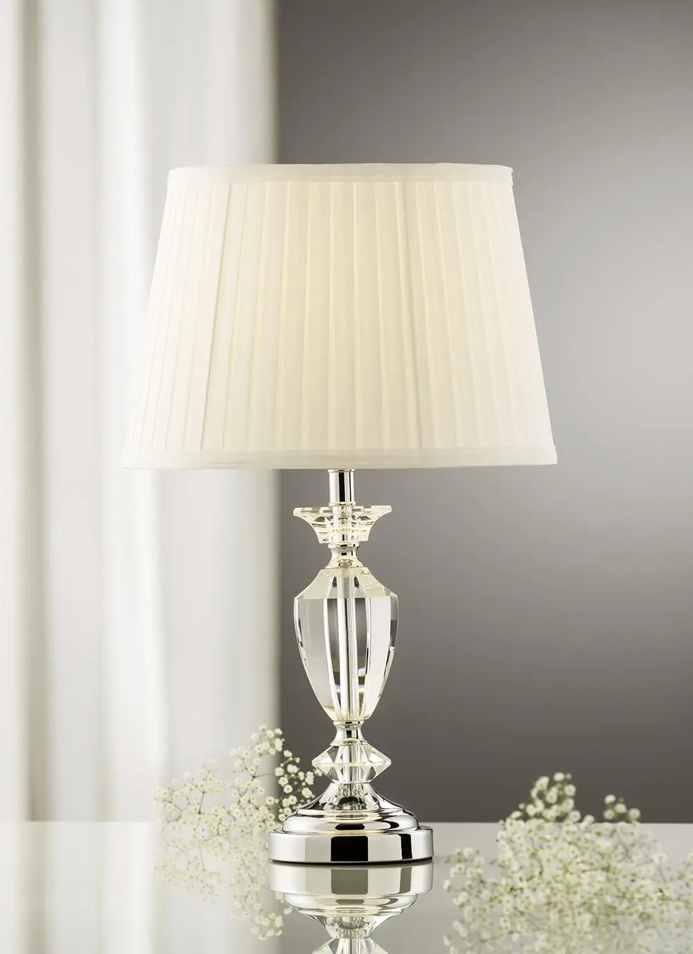 Galway Crystal Florence Lamp & Shade (US Fitting)