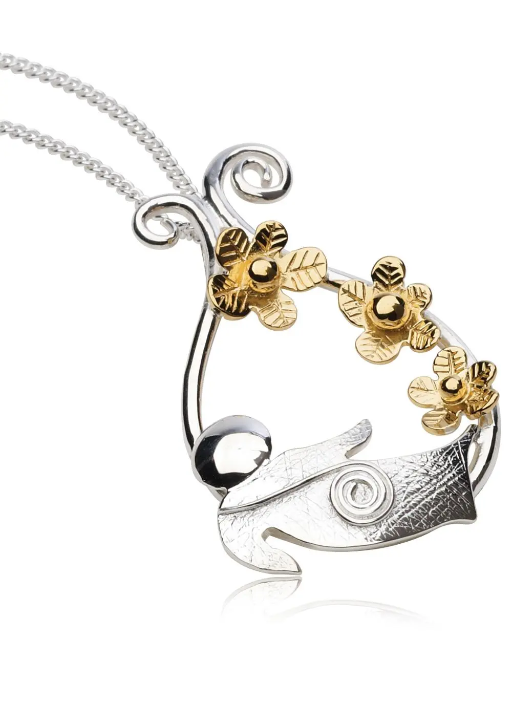 Sterling Silver and Gold Plated Luck Child Pendant 