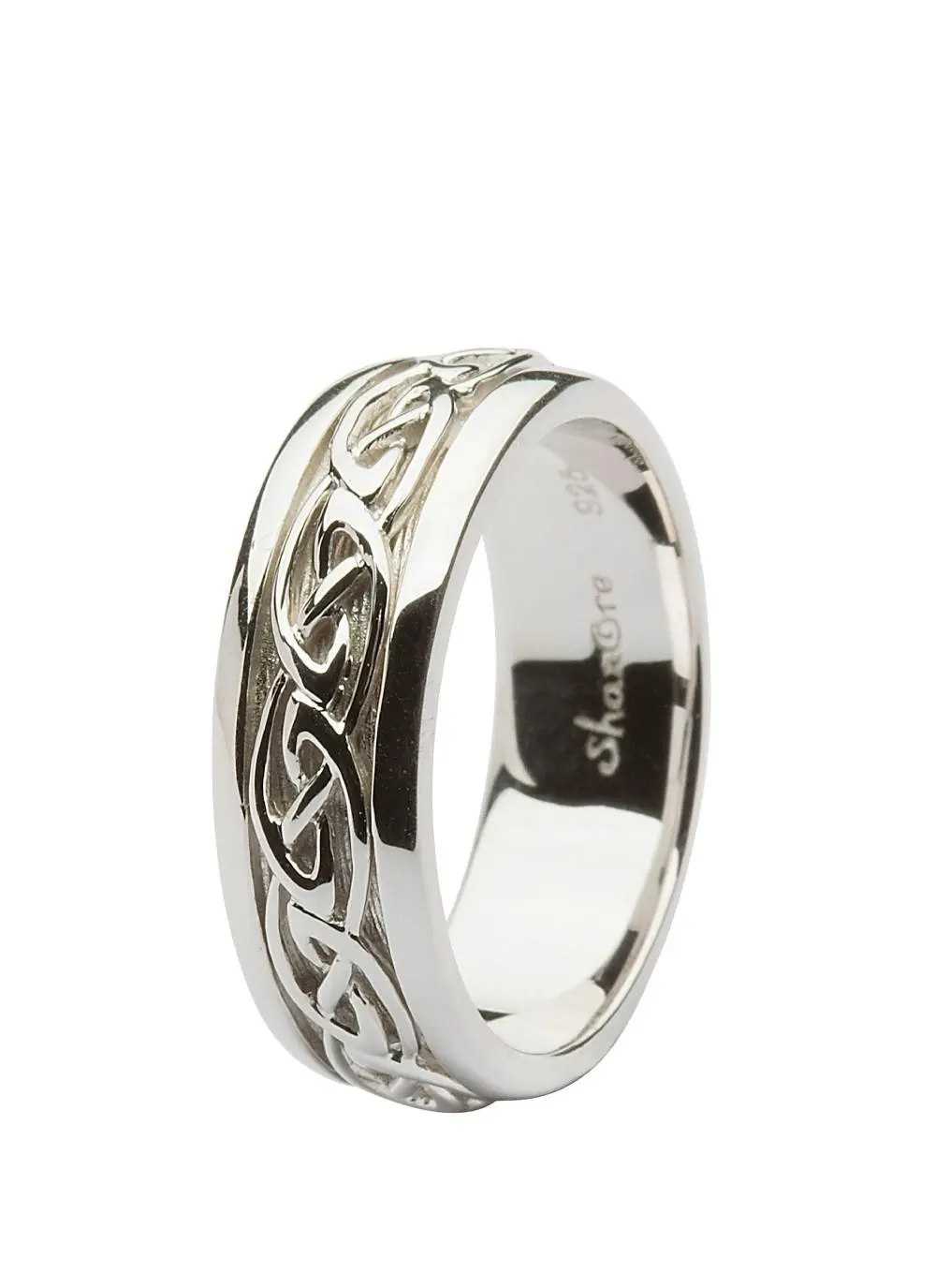 Gents Sterling Silver Celtic Knotwork Band