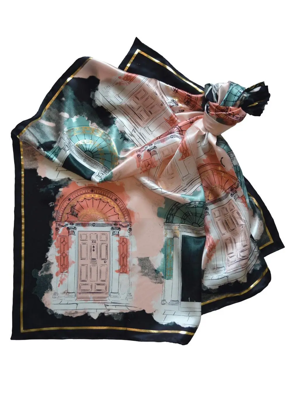 Georgian Door Blush Silk Scarf