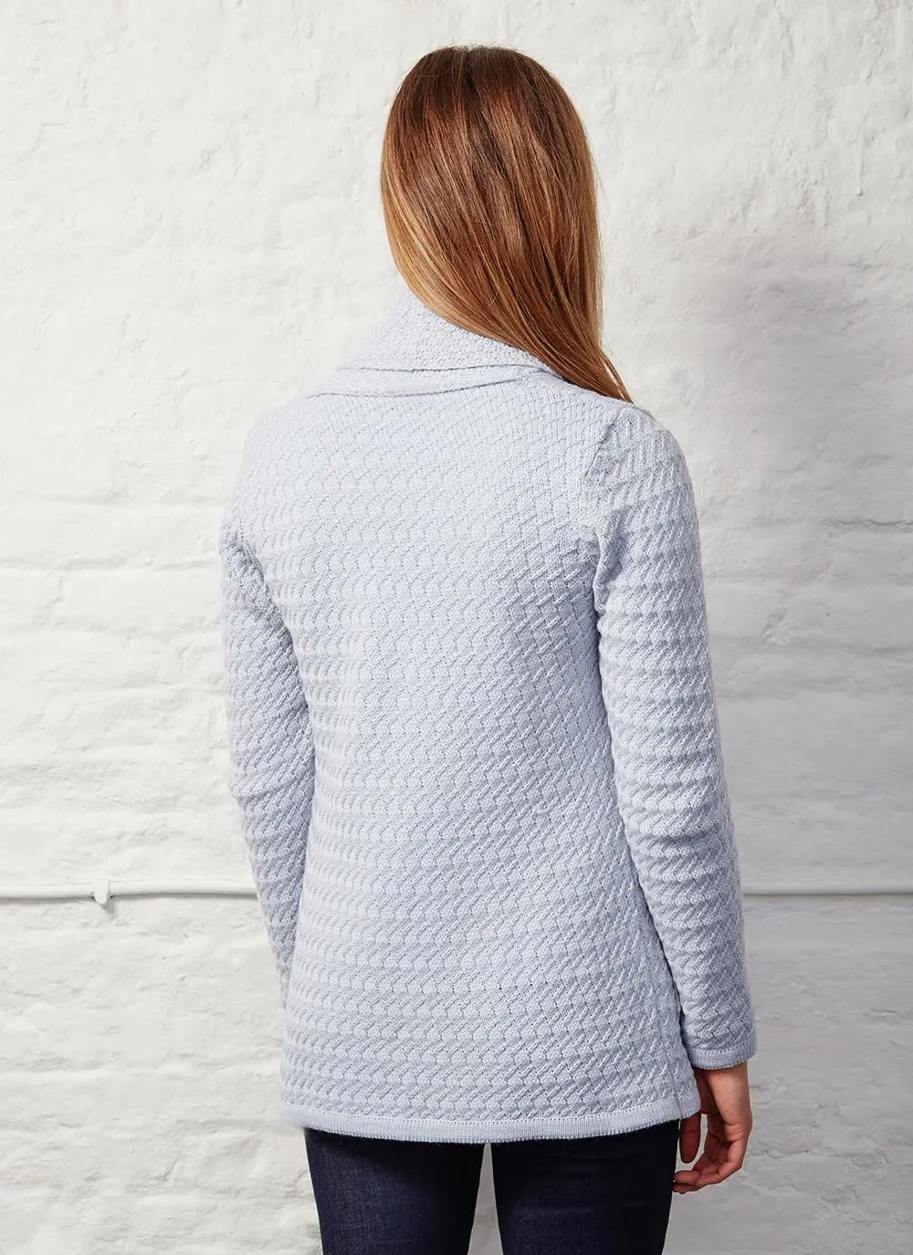 Glangevlin One Button Lattice Weave Cardigan