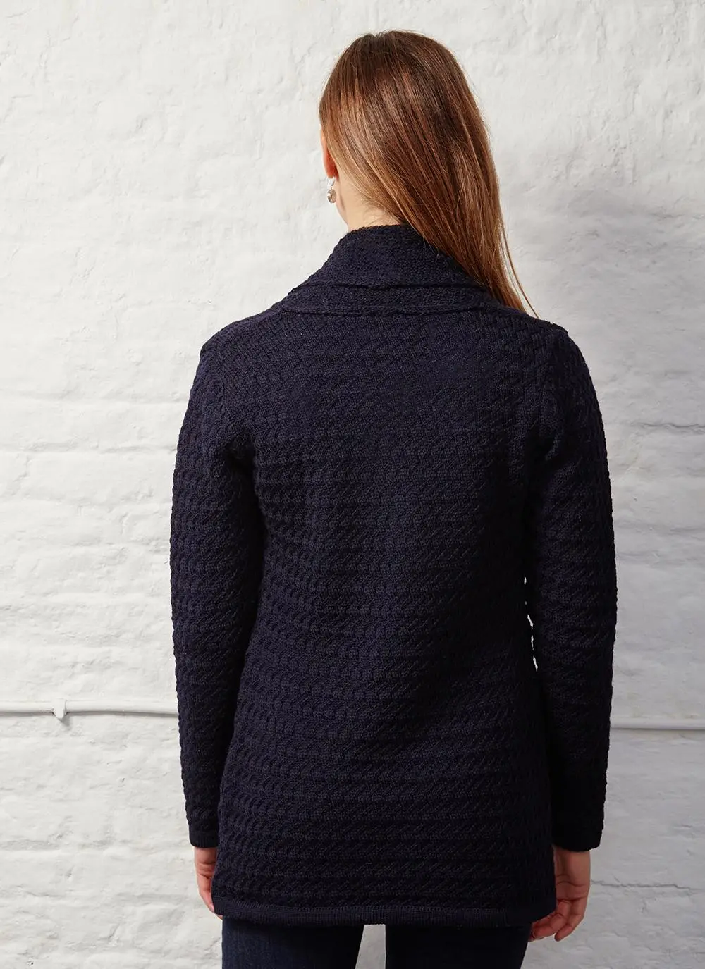 Glangevlin One Button Lattice Weave Cardigan