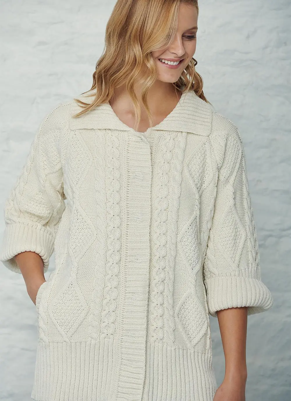 Grace Aran Collar Cardigan