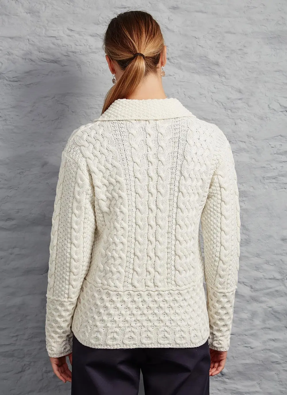 Grace Full Zip Aran Sweater