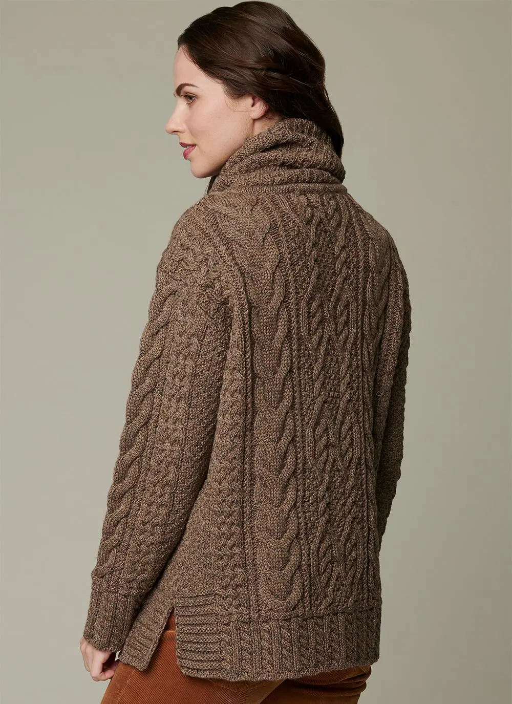 Grainne Aran Collar Cardigan