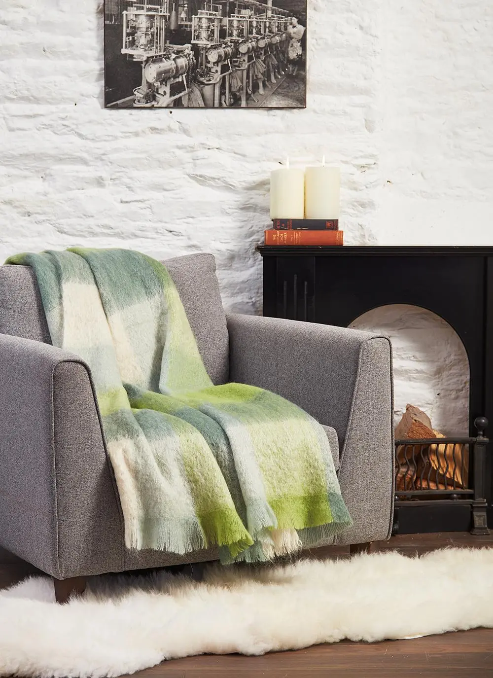 Greener Days Are Coming Mohair Throw