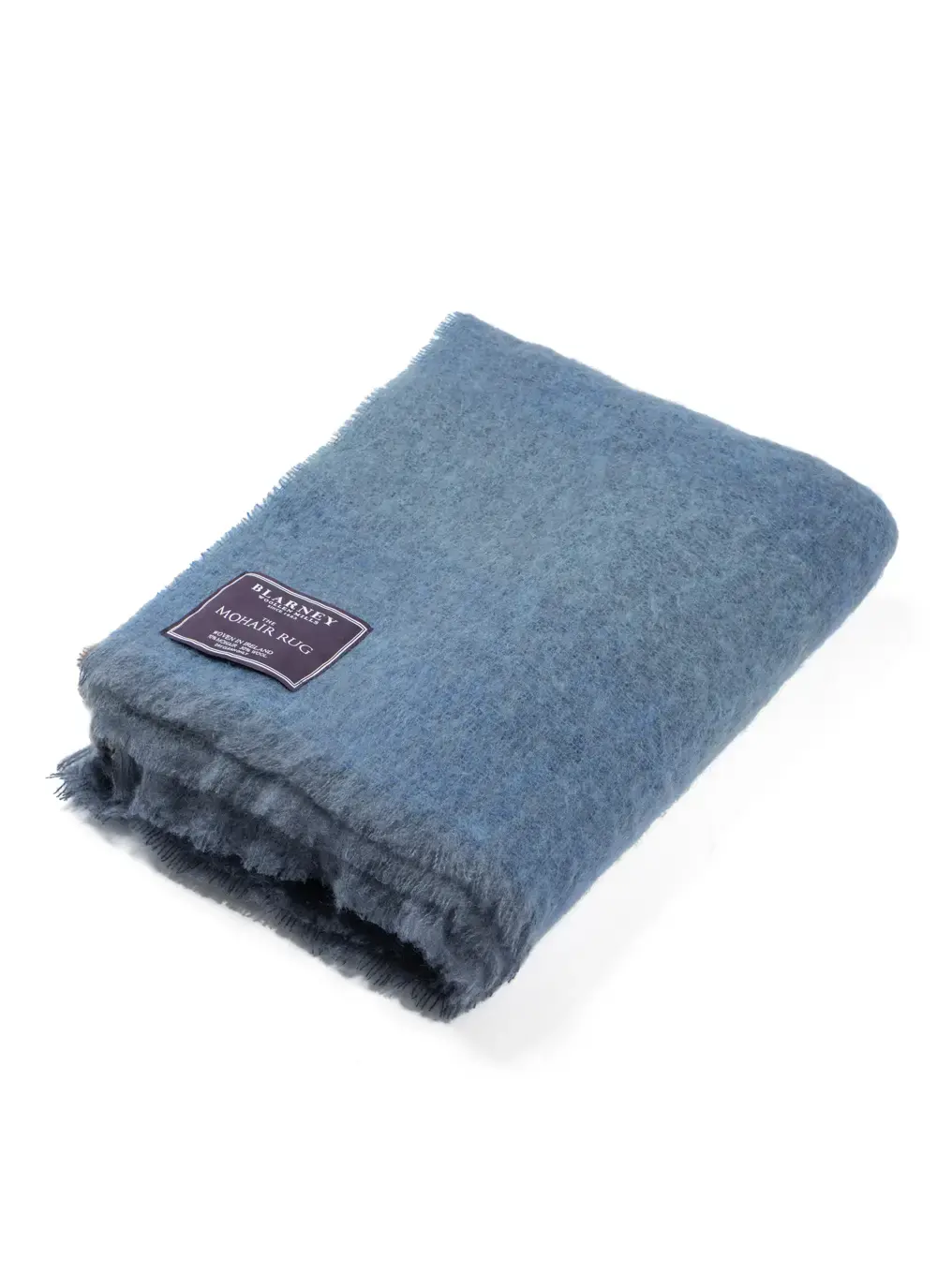 Grey & Blue Mohair Throw