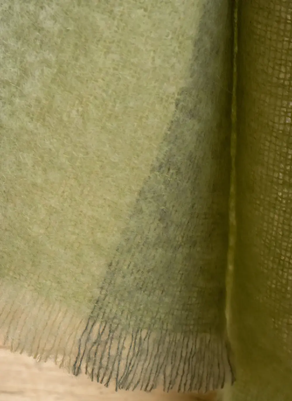 Green Mohair Throw
