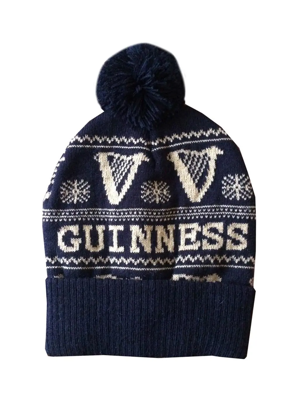 Guinness Harp Knit Hat with Pom-Pom