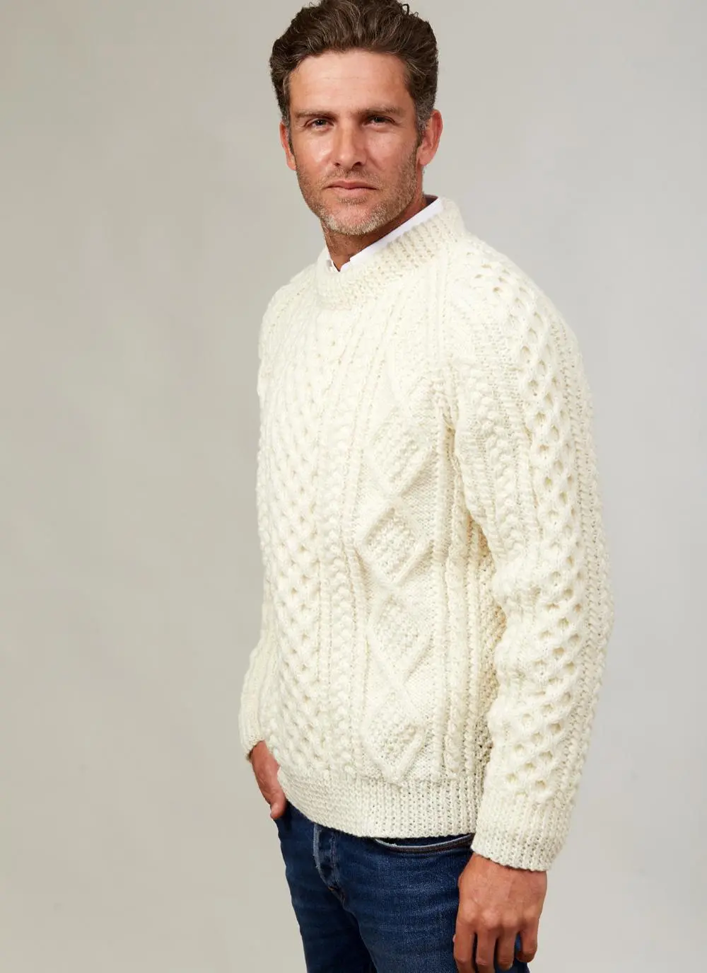 Hand-Knit Donncha Crew Sweater 