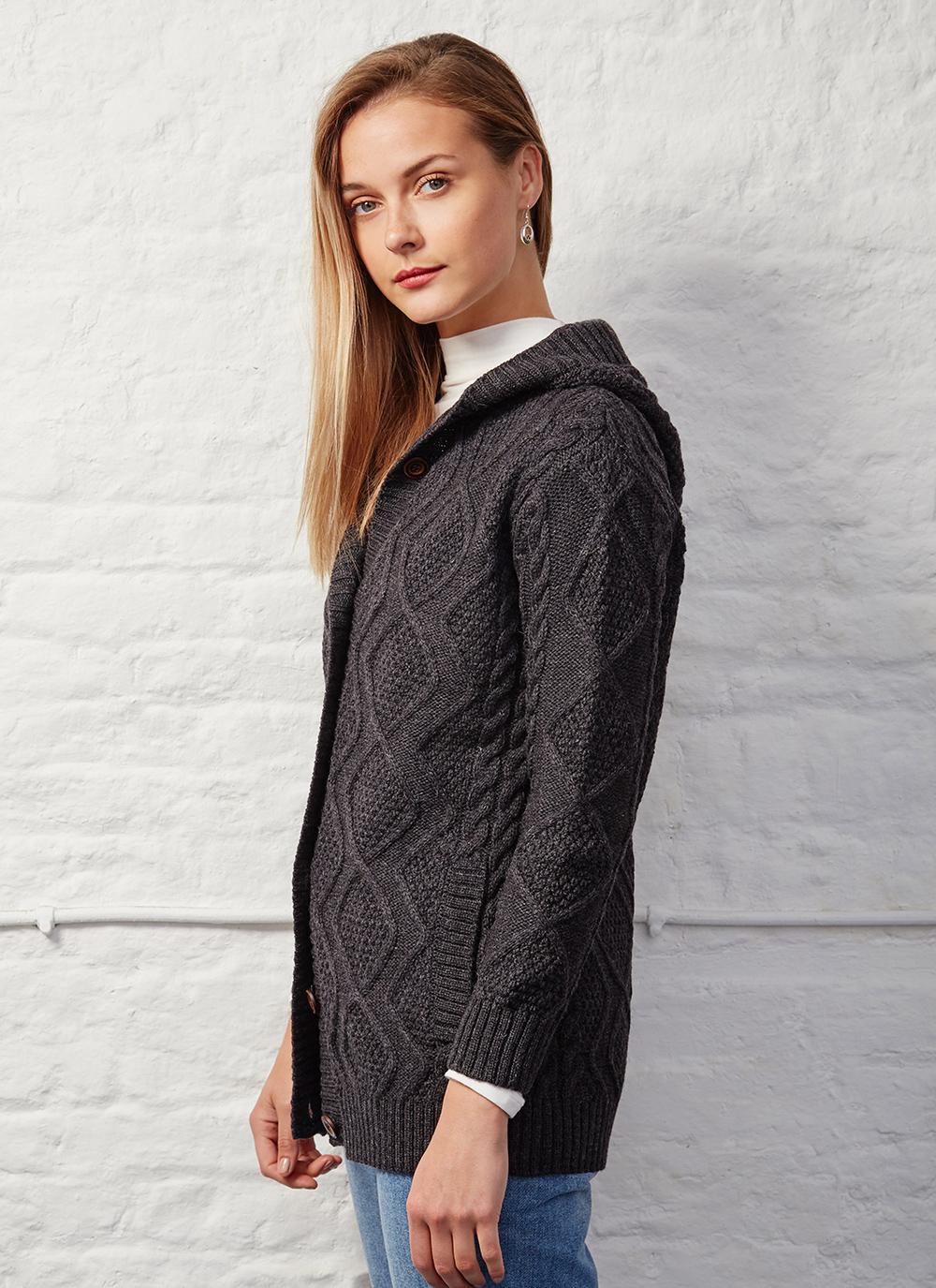 Hannah Hooded Button Cardigan in 