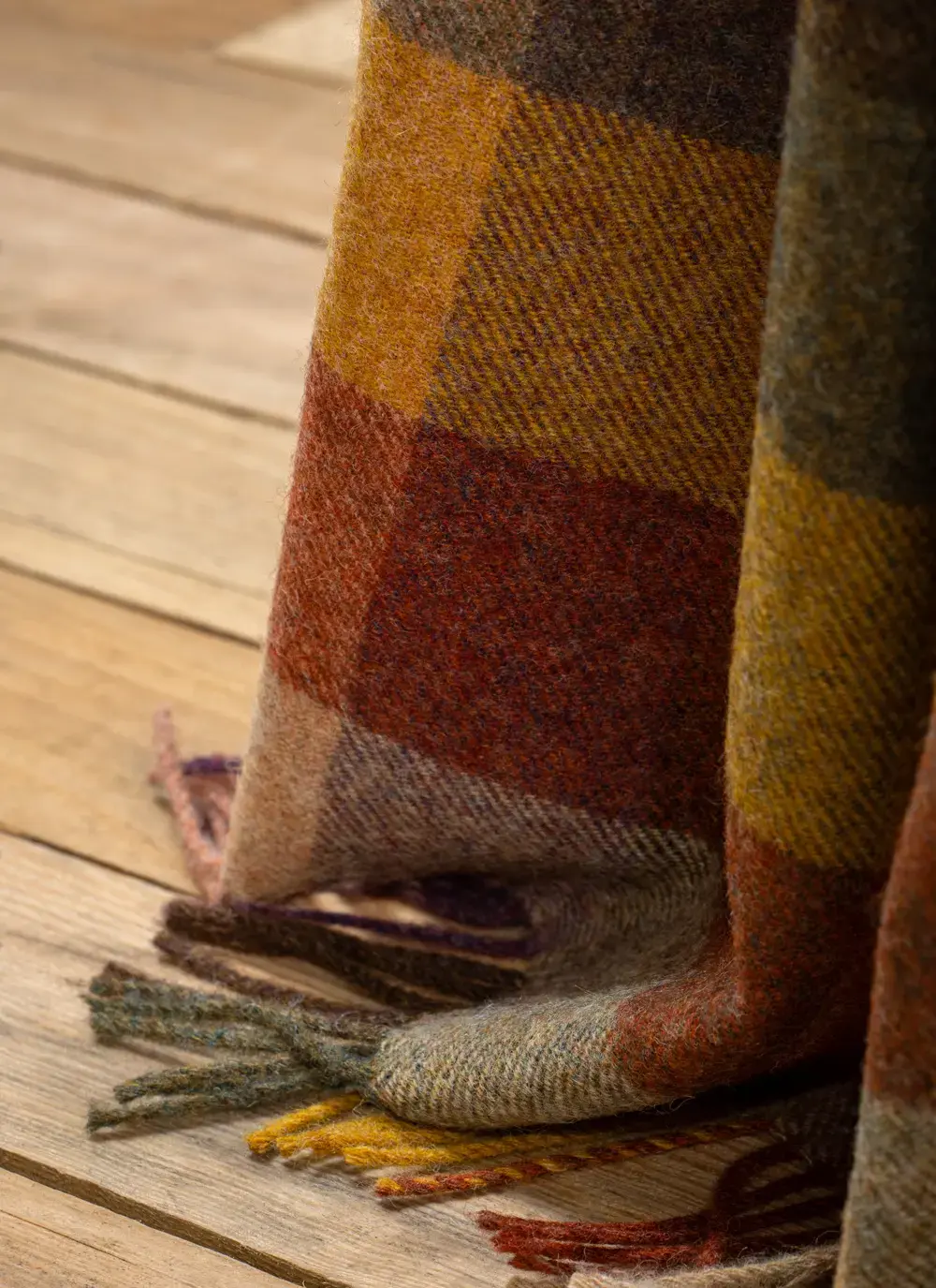 Harlequin Autumn Highland Wool Throw