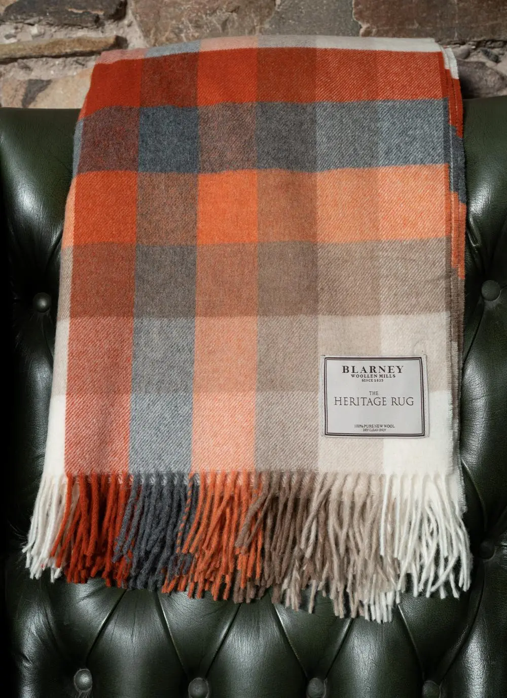 Harlequin Saffron Check Lambswool Throw