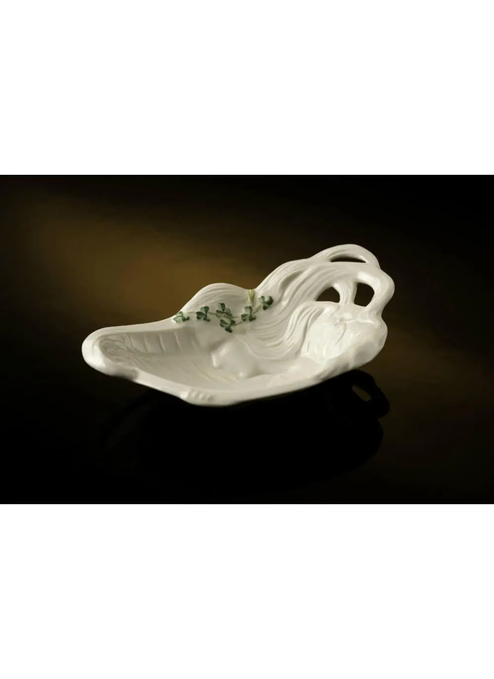 Belleek Classic Harp Butter Plate
