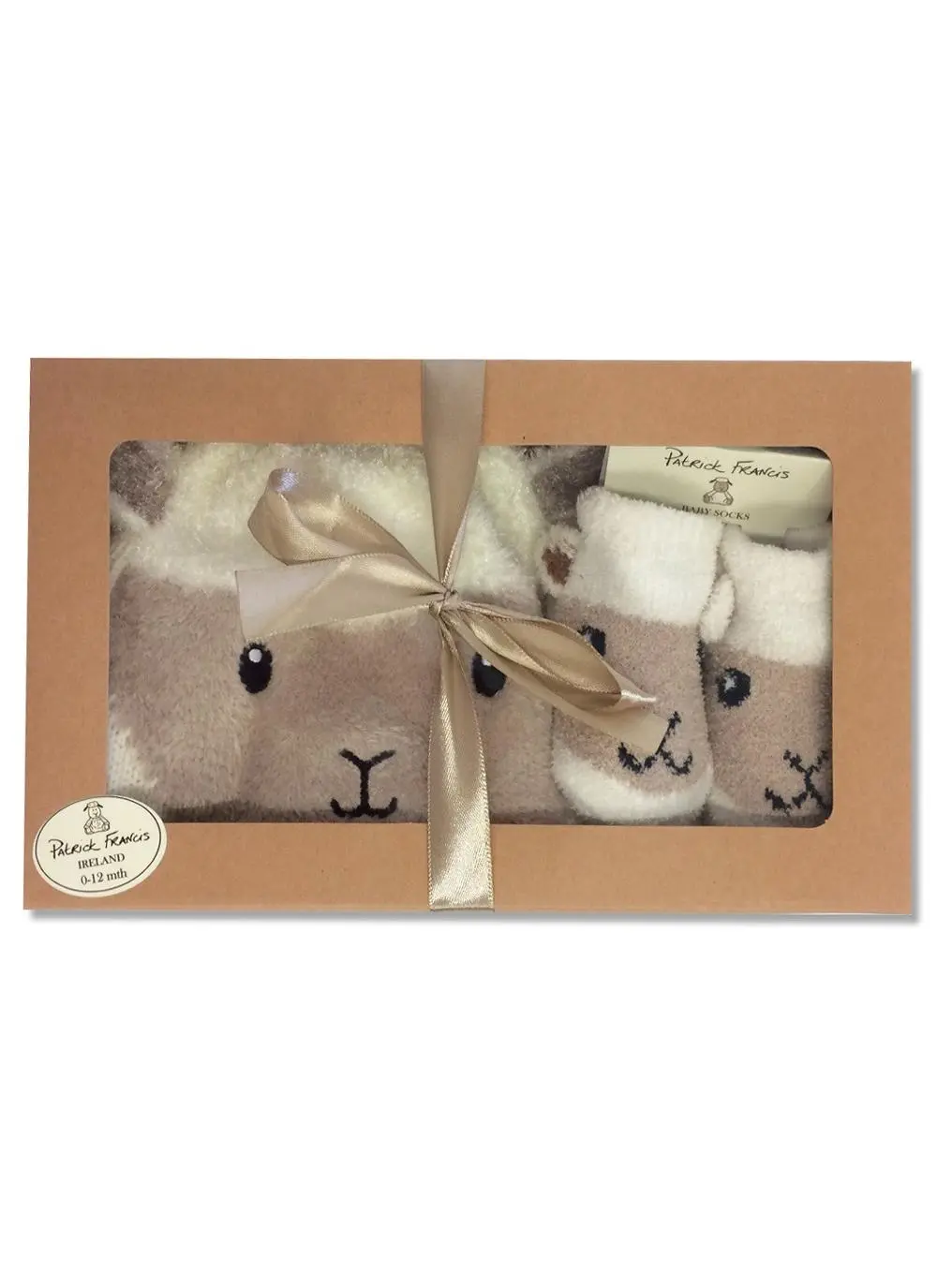 Sheep Hat & Booties Set Cream
