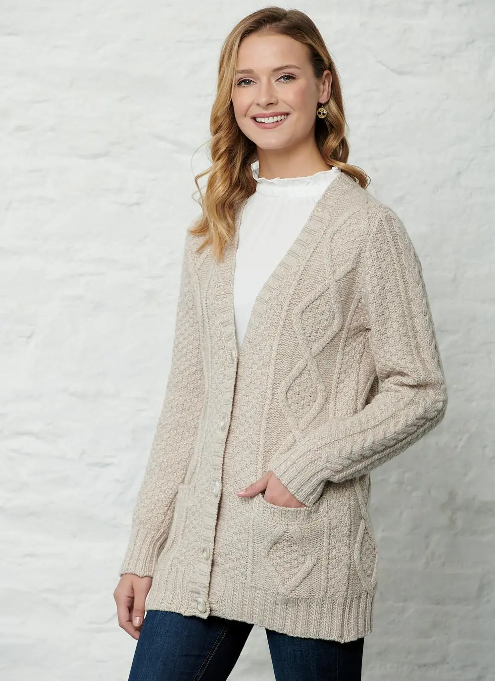 Hilary Aran Cable Cardigan