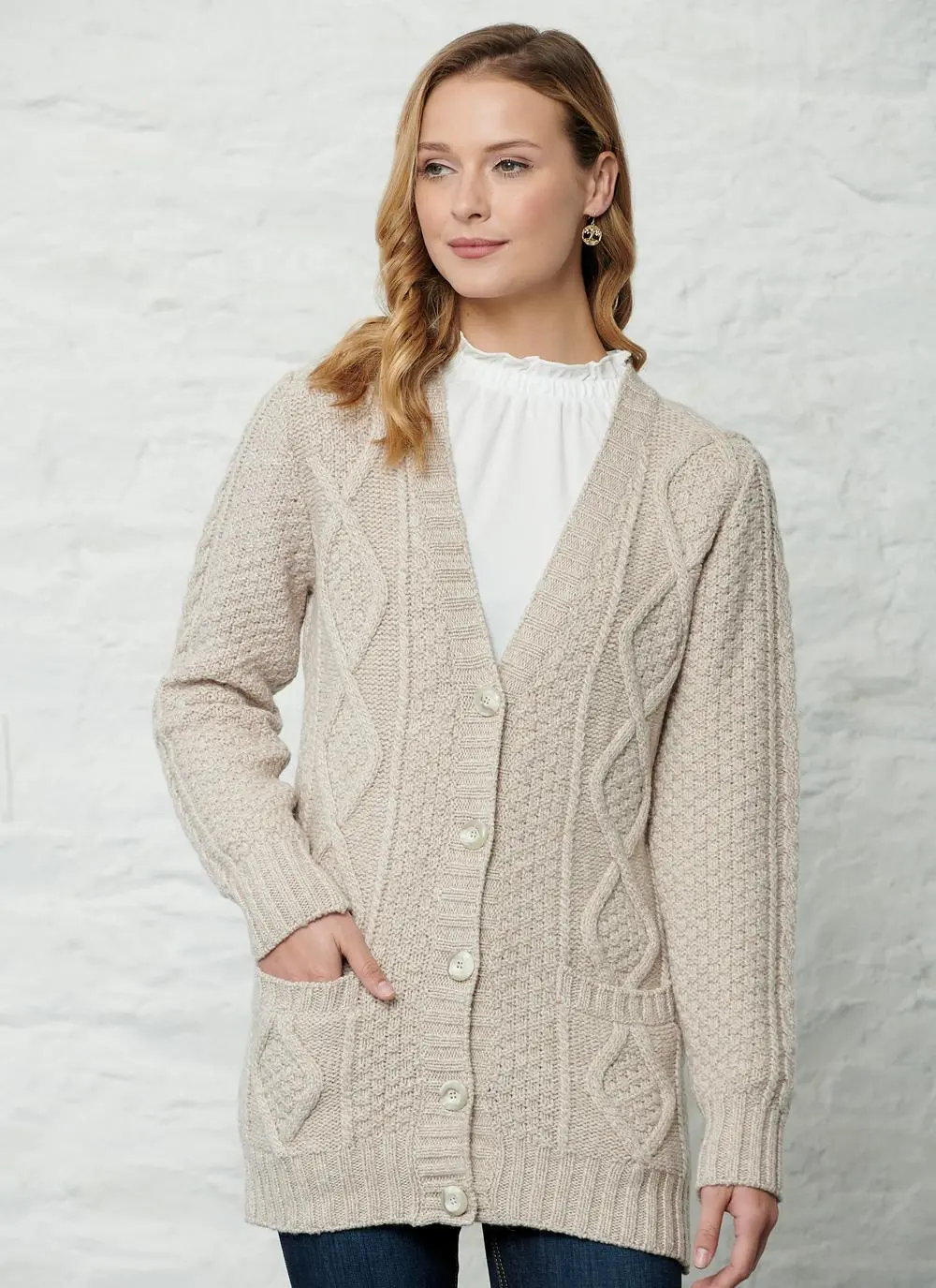 Hilary Aran Cable Cardigan