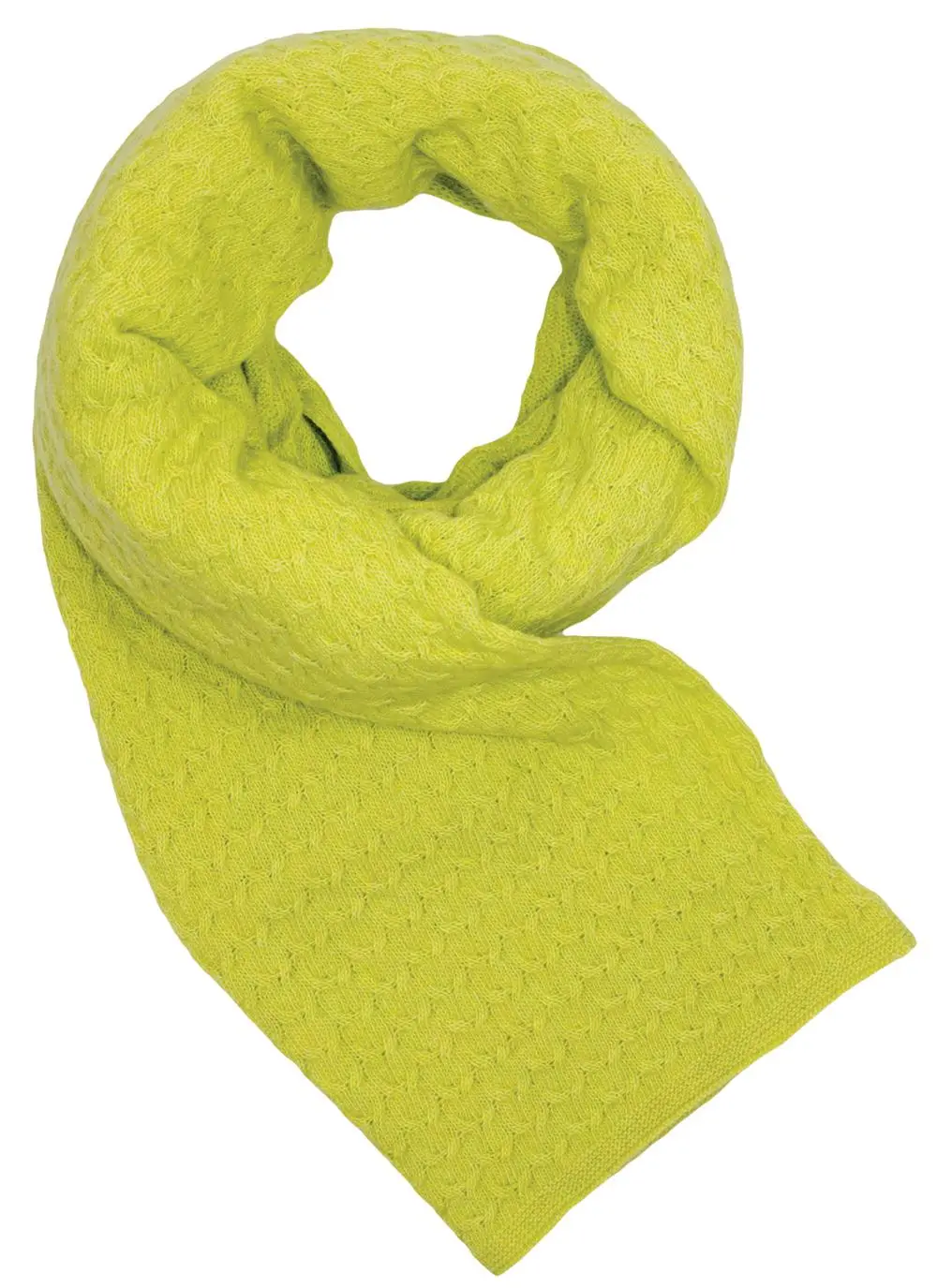 Bright Vee Stitch Cable Scarf