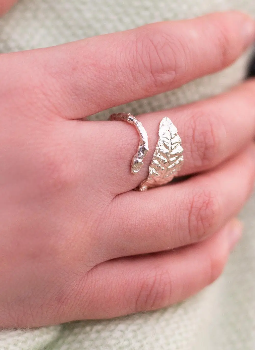 Silver Leaf Ring 