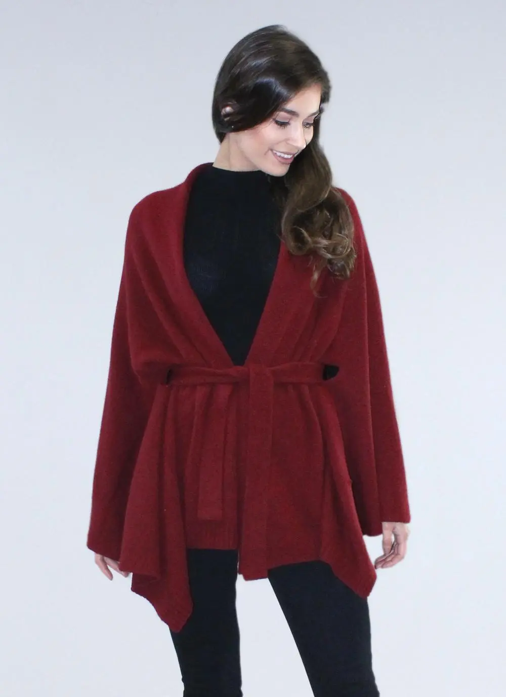 Ribbon Tie Cape-Cardigan