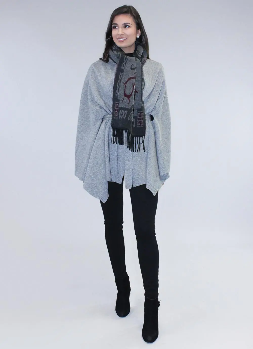 Ribbon Tie Cape-Cardigan