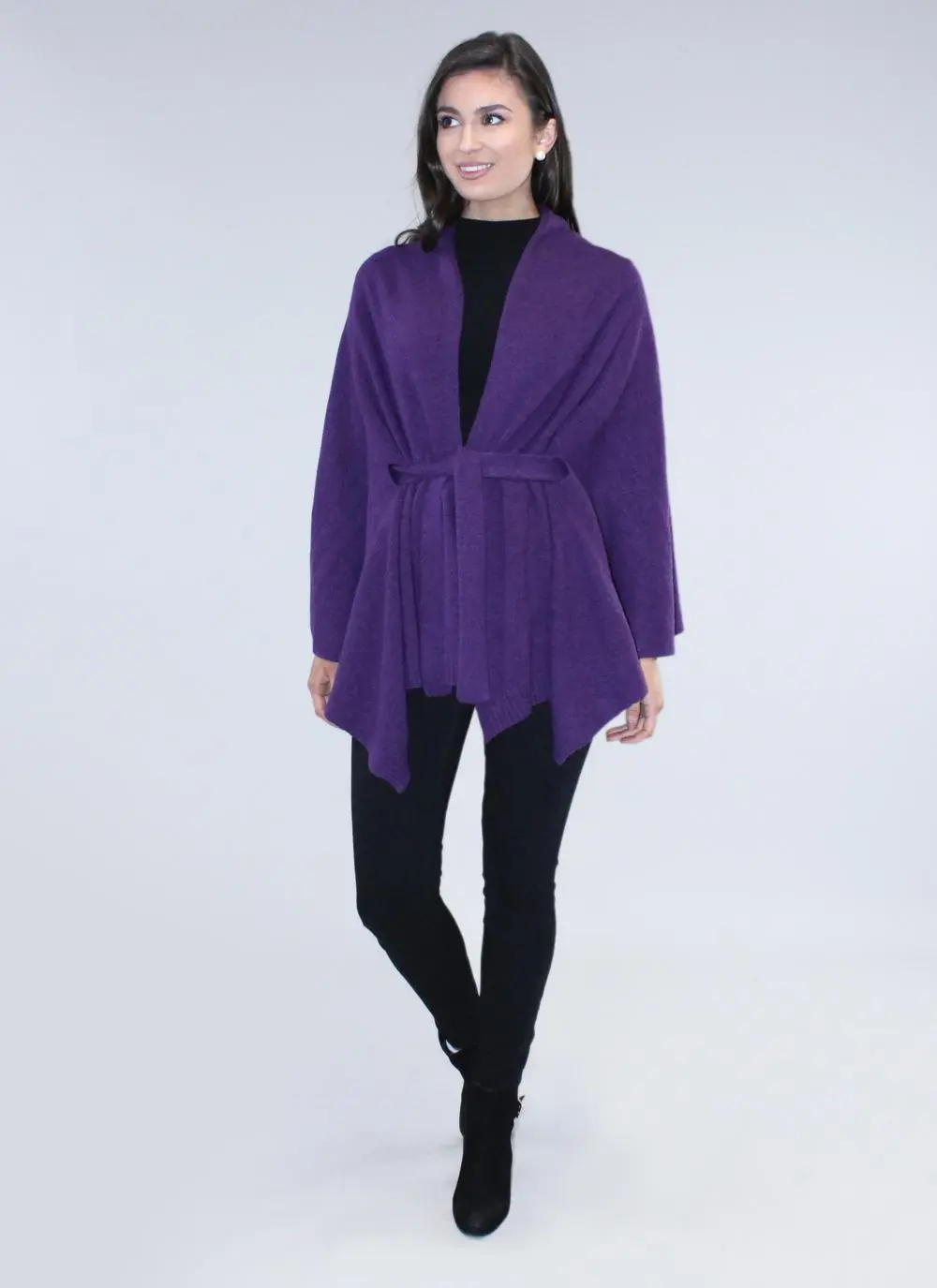 Ribbon Tie Cape-Cardigan